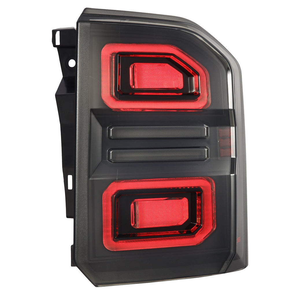 AlphaRex 24-26 Toyota Land Cruiser NOVA-Series Prismatic LED Tail Lights Black Smoke