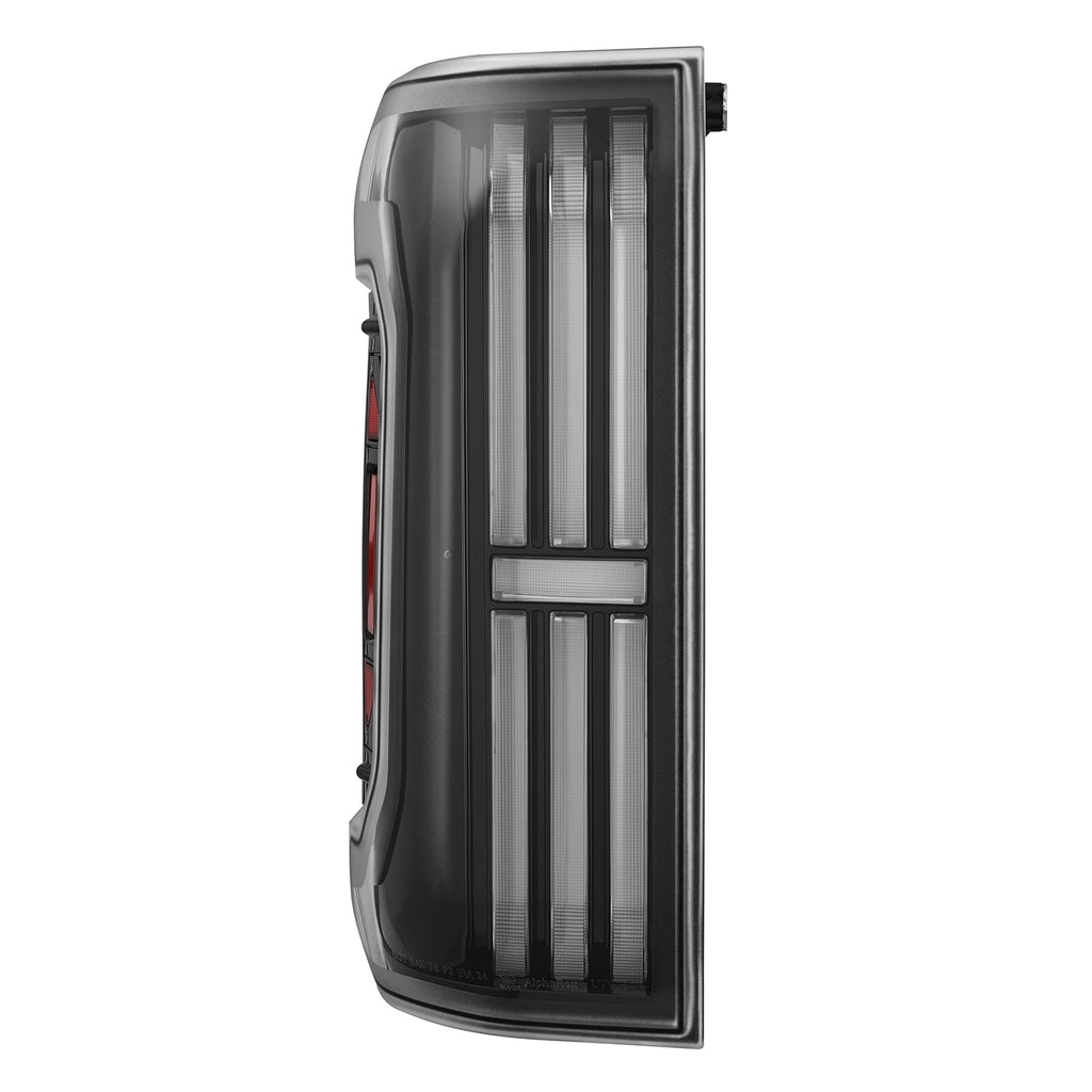 AlphaRex 24-26 Toyota Tacoma TOPO-ETCH NOVA-Series Prismatic LED Tail Lights Black Clear