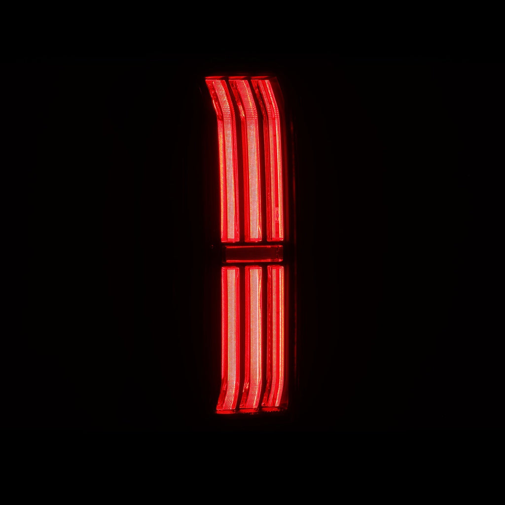 AlphaRex 24-26 Toyota Tacoma TOPO-ETCH NOVA-Series Prismatic LED Tail Lights Black Smoke