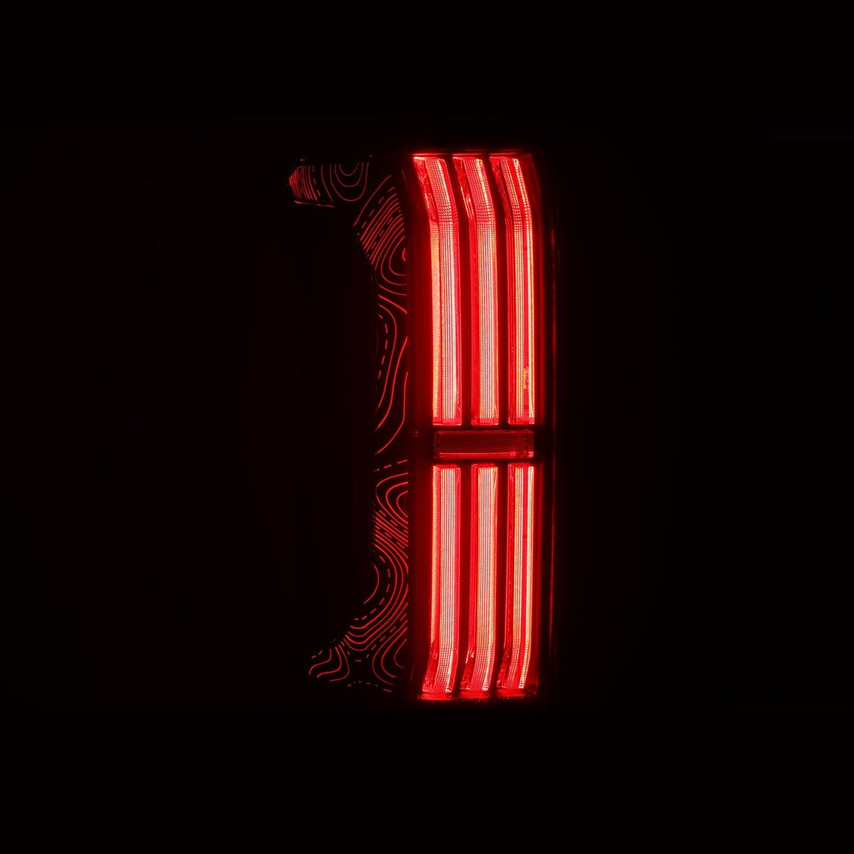 AlphaRex 24-26 Toyota Tacoma TOPO-ETCH NOVA-Series Prismatic LED Tail Lights Black Smoke