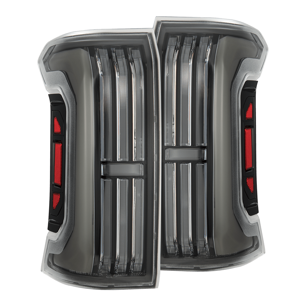 AlphaRex 24-26 Toyota Tacoma NOVA-Series Prismatic LED Tail Lights Black Clear