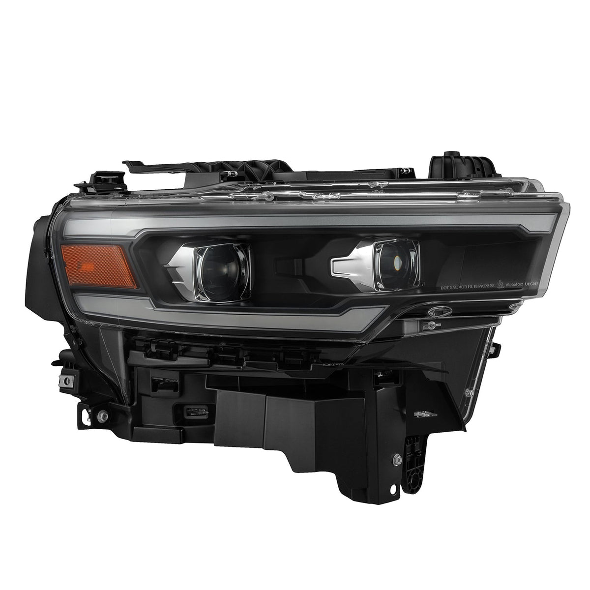 AlphaRex 25-26 Ram 1500 LUXX-Series LED Projector Headlights Black