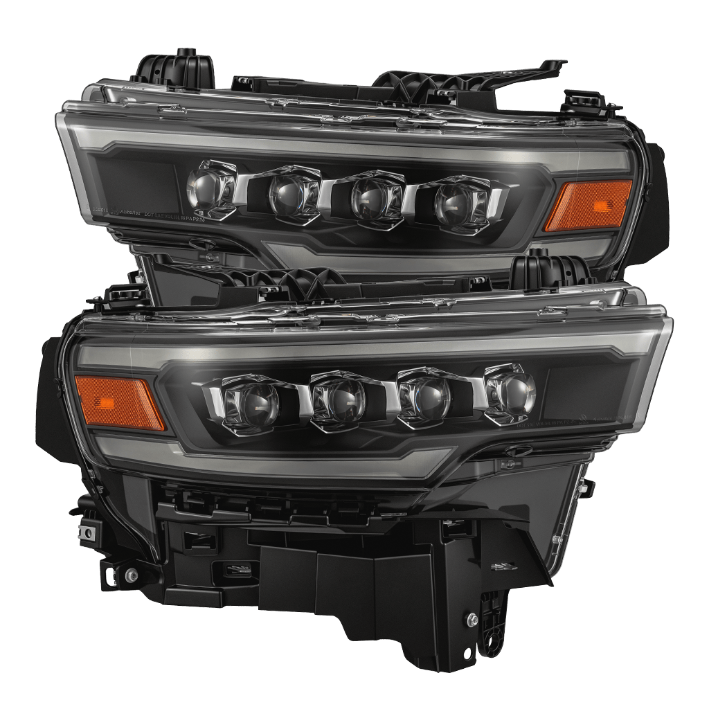 AlphaRex 25-26 Ram 1500 NOVA-Series LED Projector Headlights Black