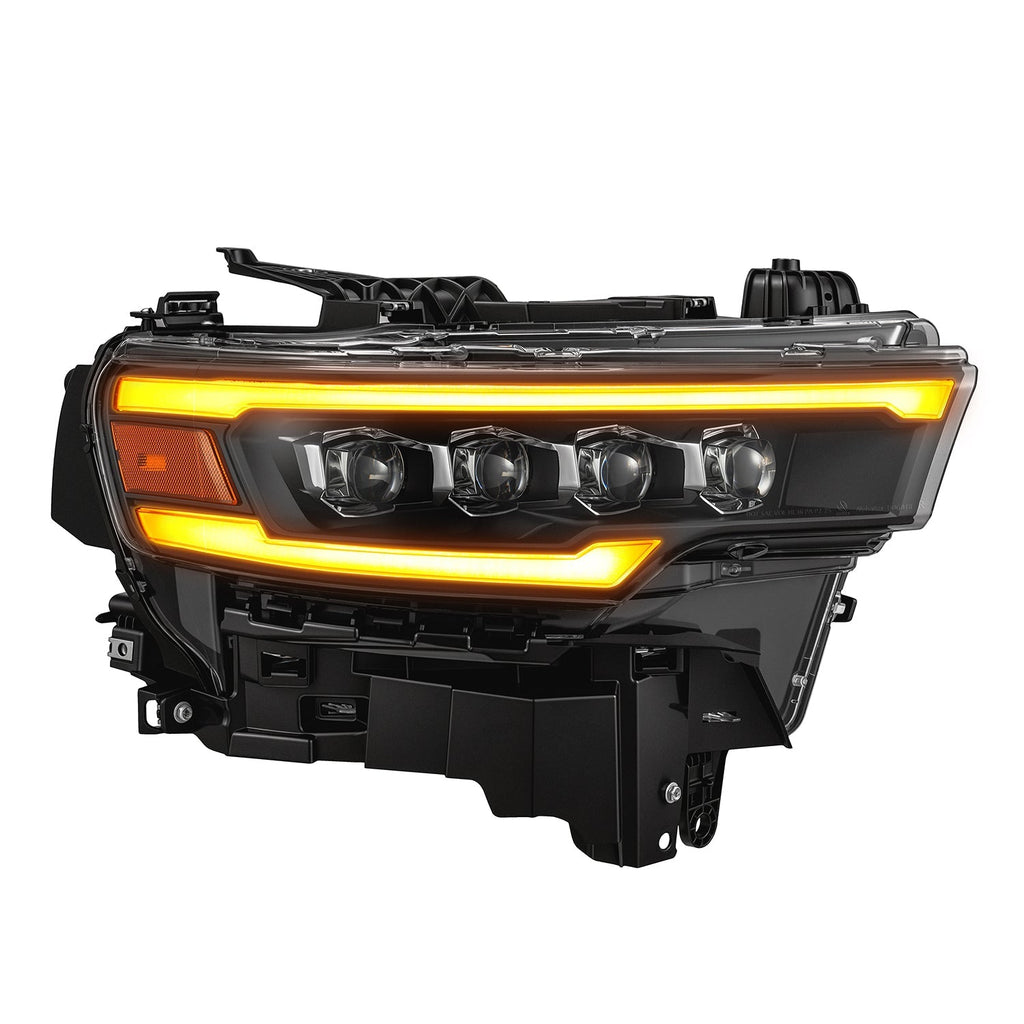 AlphaRex 25-26 Ram 1500 NOVA-Series LED Projector Headlights Black