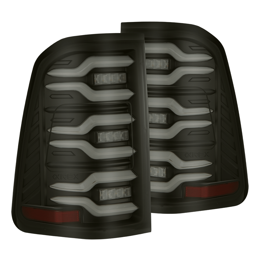 AlphaRex 25-26 Ram 1500 LUXX-Series LED Tail Lights Black Smoke