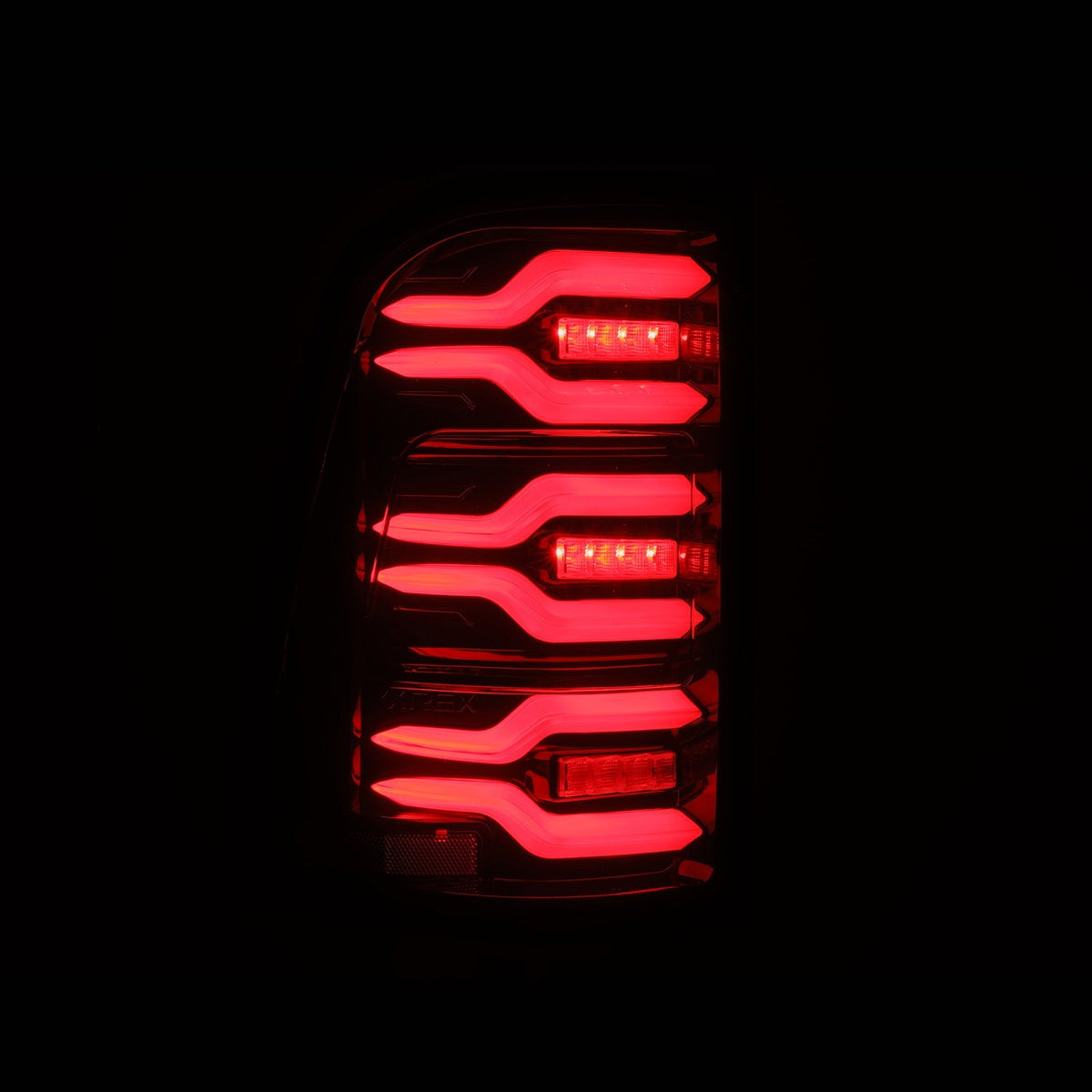AlphaRex 25-26 Ram 1500 LUXX-Series LED Tail Lights Black-Red