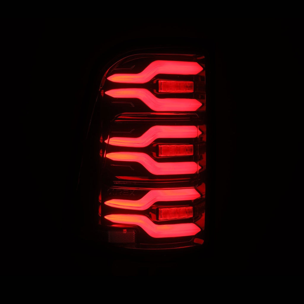 AlphaRex 25-26 Ram 1500 LUXX-Series LED Tail Lights Black-Red