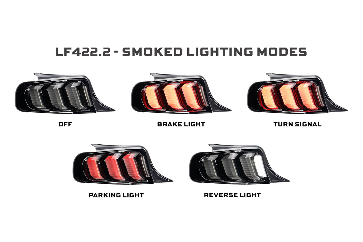 Morimoto 13-14 Ford Mustang Facelift XB LED Tail Lights (Smoked)