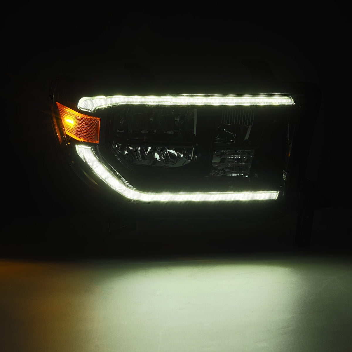 AlphaRex 07-13 Toyota Tundra/08-17 Toyota Sequoia MK II LUXX-Series LED Crystal Headlights Alpha-Black (Without Level Adjuster)