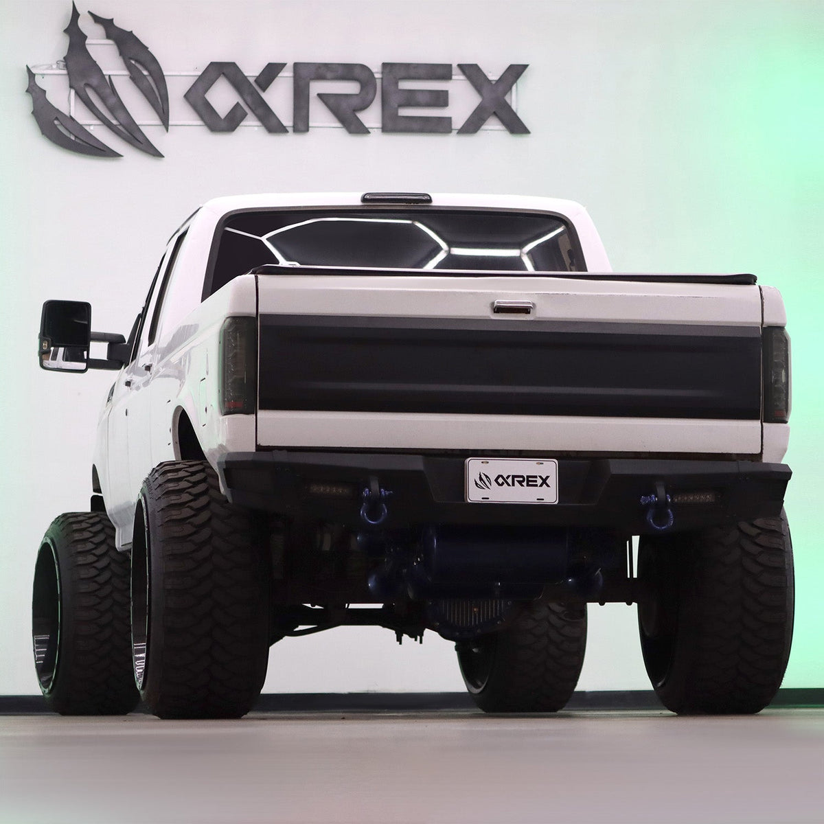 AlphaRex 87-96 Ford F-Series/Bronco LUXX-Series LED Tail Lights Black-Red