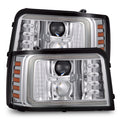AlphaRex 92-96 Ford F-Series/Bronco LUXX-Series LED Projector Headlights Chrome