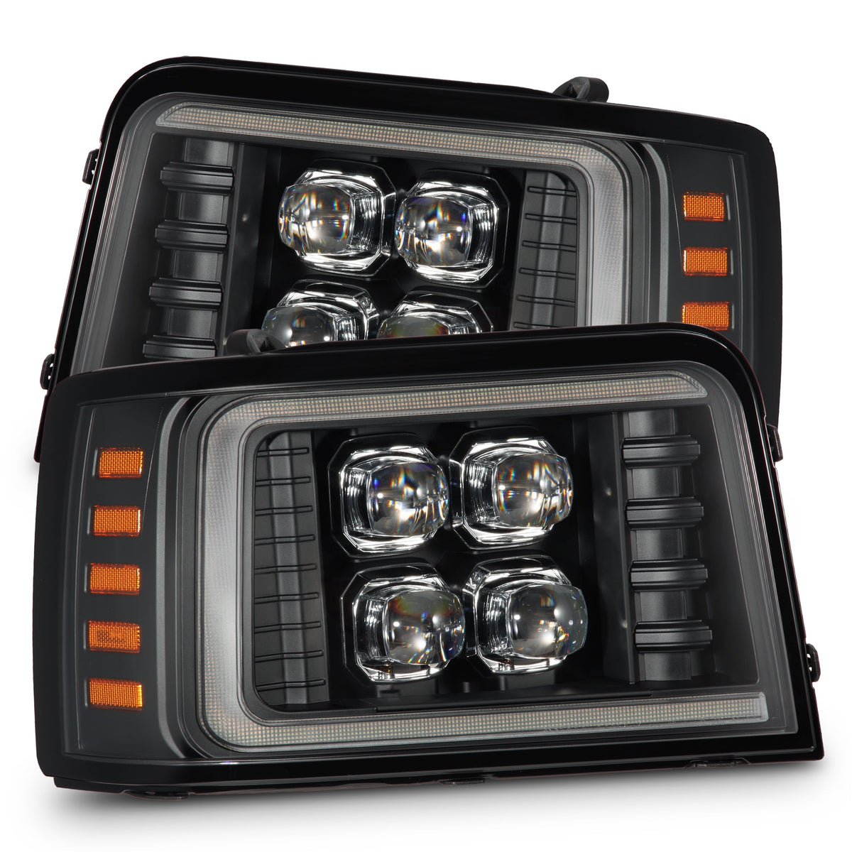 AlphaRex 92-96 Ford F-Series/Bronco NOVA-Series LED Projector Headlights Black