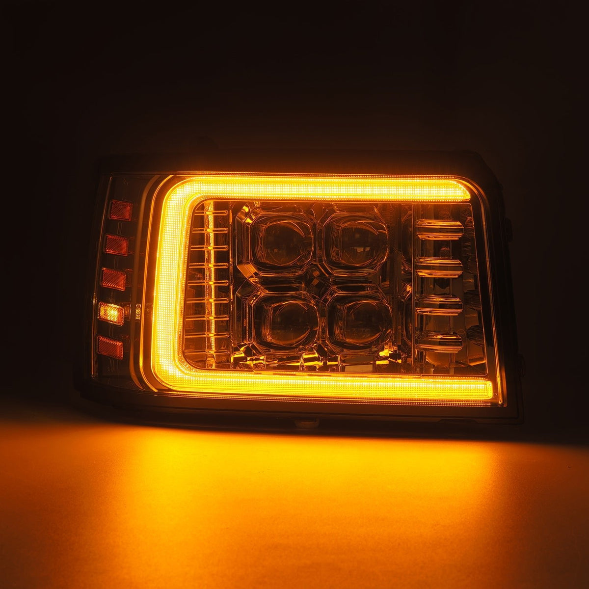 AlphaRex 92-96 Ford F-Series/Bronco NOVA-Series LED Projector Headlights Chrome