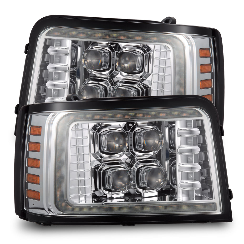 AlphaRex 92-96 Ford F-Series/Bronco NOVA-Series LED Projector Headlights Chrome