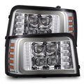 AlphaRex 92-96 Ford F-Series/Bronco NOVA-Series LED Projector Headlights Chrome