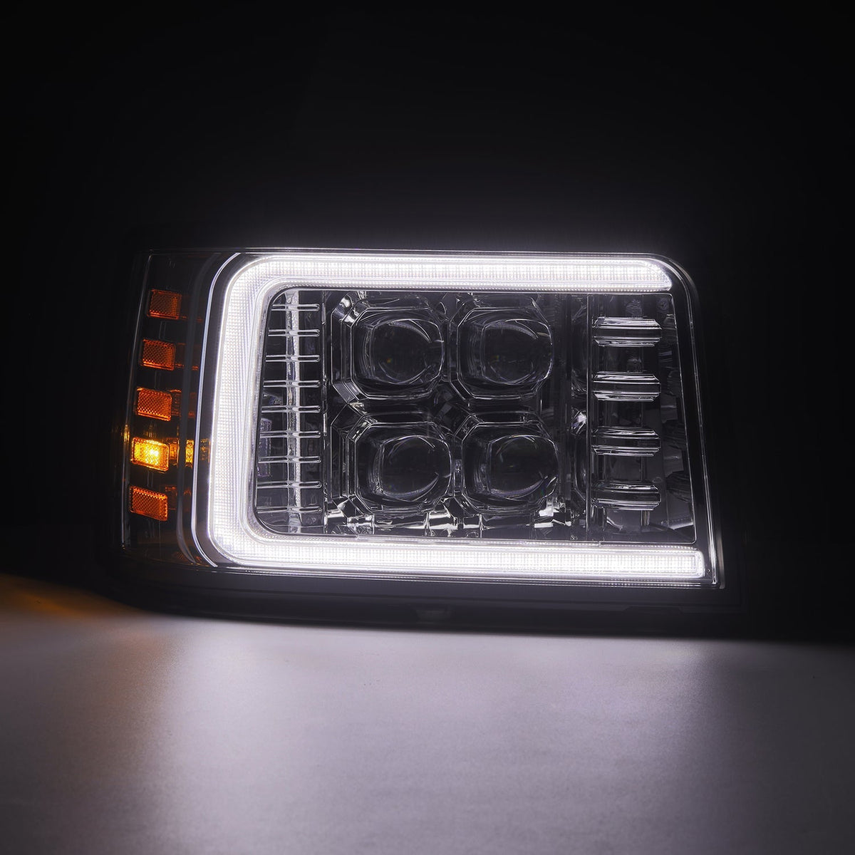 AlphaRex 92-96 Ford F-Series/Bronco NOVA-Series LED Projector Headlights Chrome