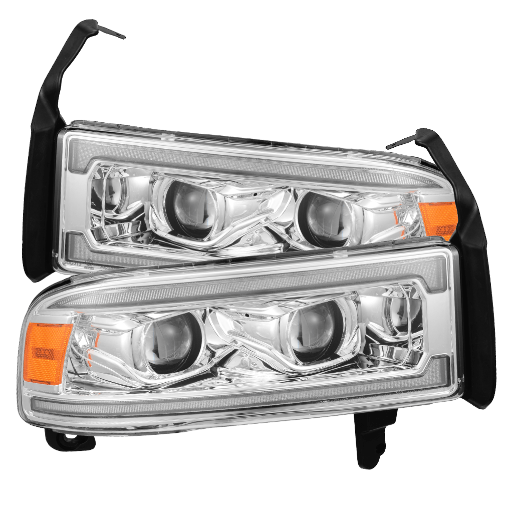 AlphaRex 94-01 Dodge Ram 1500/94-02 Ram 2500/3500 LUXX-Series LED Headlights Chrome