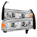 AlphaRex 94-01 Dodge Ram 1500/94-02 Ram 2500/3500 LUXX-Series LED Headlights Chrome