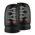 AlphaRex 94-01 Dodge Ram 1500/94-02 Ram 2500/3500 LUXX-Series LED Tail Lights Black Smoke