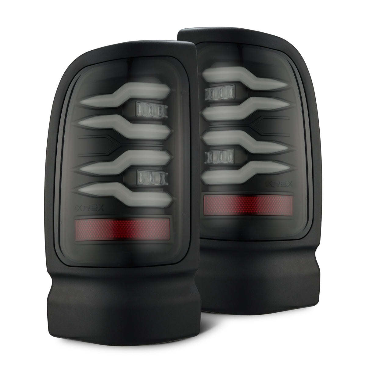 AlphaRex 94-01 Dodge Ram 1500/94-02 Ram 2500/3500 LUXX-Series LED Tail Lights Black Smoke