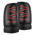AlphaRex 94-01 Dodge Ram 1500/94-02 Ram 2500/3500 LUXX-Series LED Tail Lights Black-Red