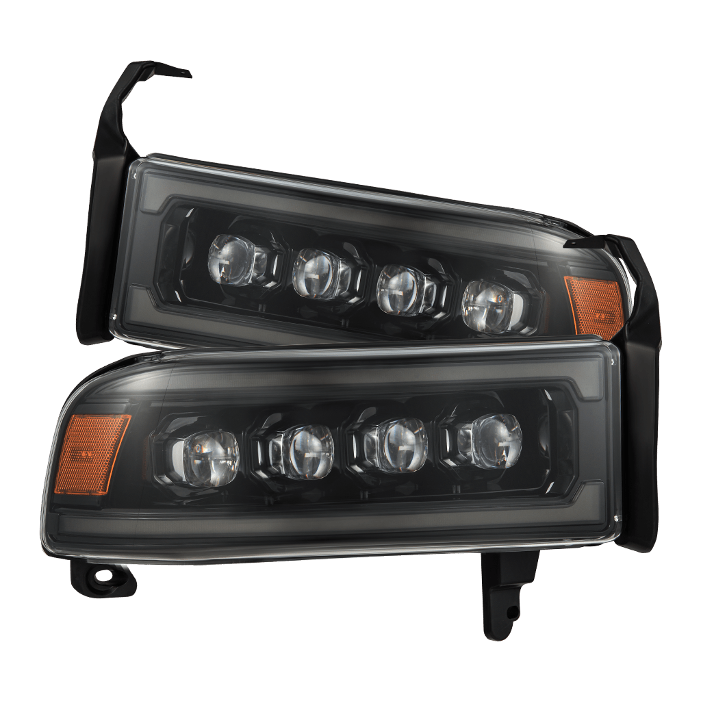 AlphaRex 94-01 Dodge Ram 1500/94-02 Ram 2500/3500 NOVA-Series LED Headlights Alpha-Black