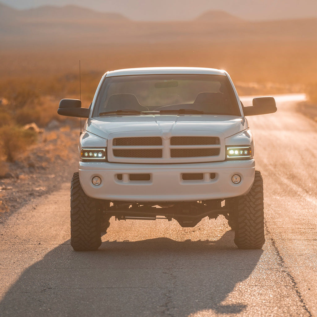AlphaRex 94-01 Dodge Ram 1500/94-02 Ram 2500/3500 NOVA-Series LED Headlights Alpha-Black