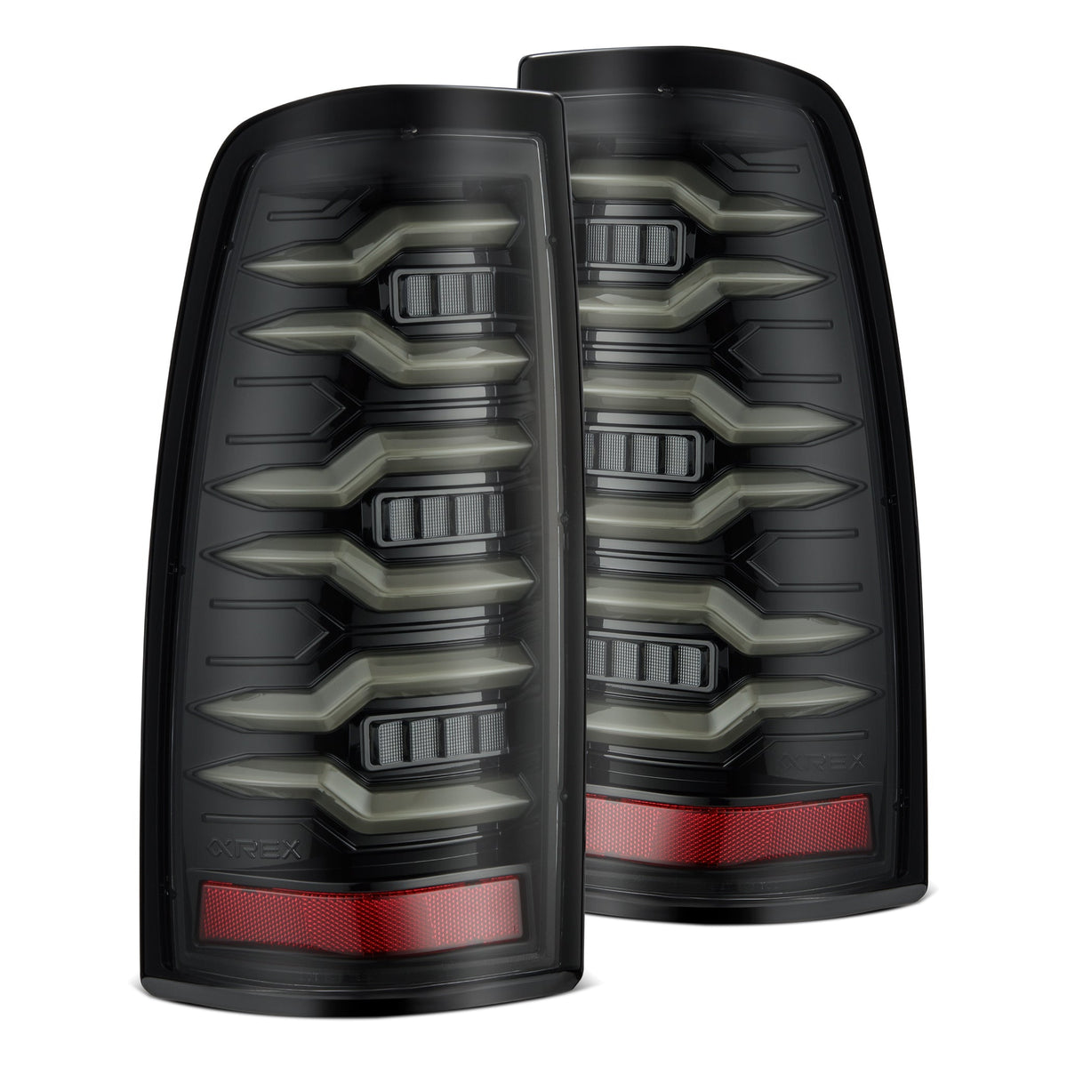 AlphaRex 99-06 Chevrolet Silverado/99-06 GMC Sierra LUXX-Series LED Tail Lights Alpha-Black