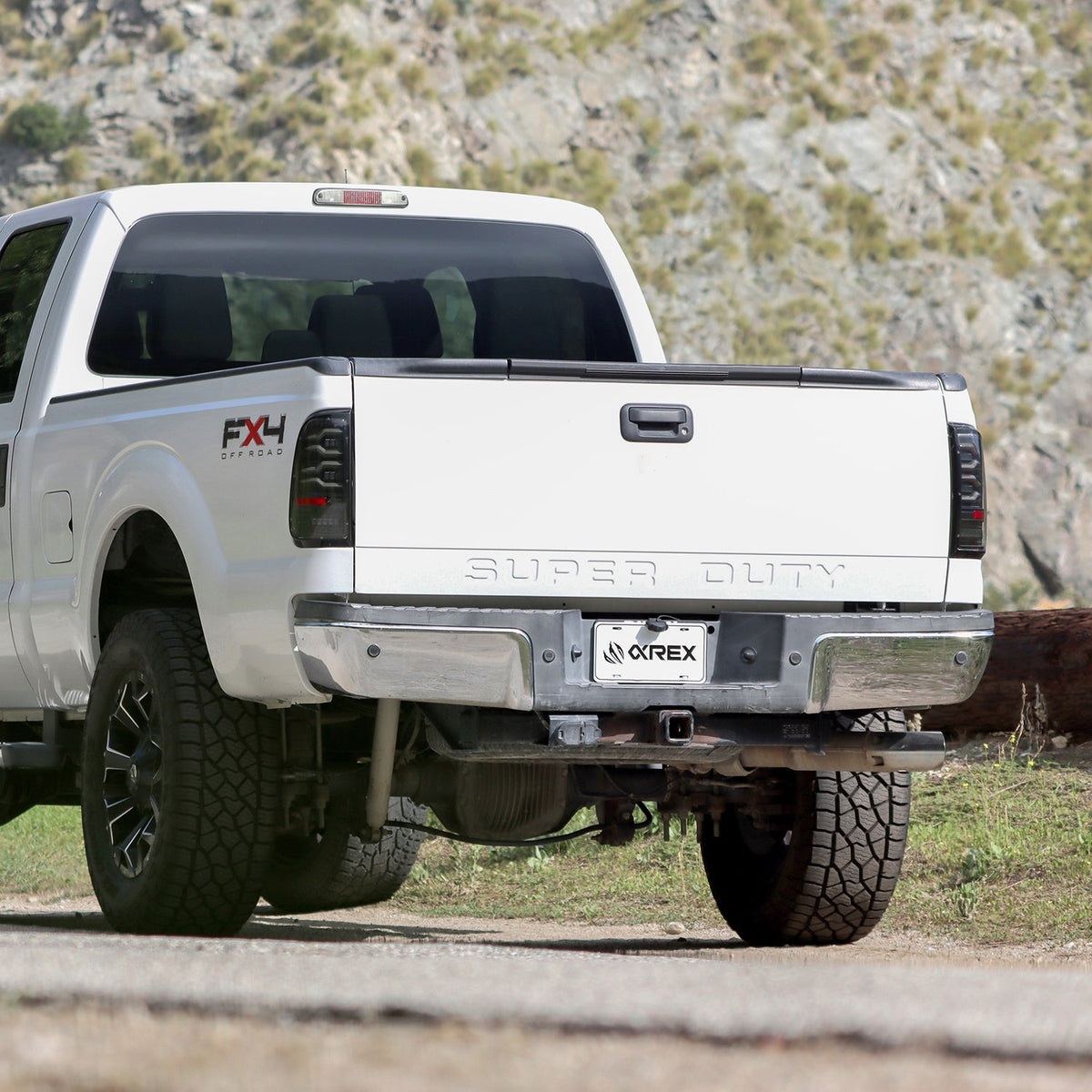 AlphaRex 99-16 Ford Super Duty / 97-03 F150 LUXX-Series LED Tail Lights Alpha-Black