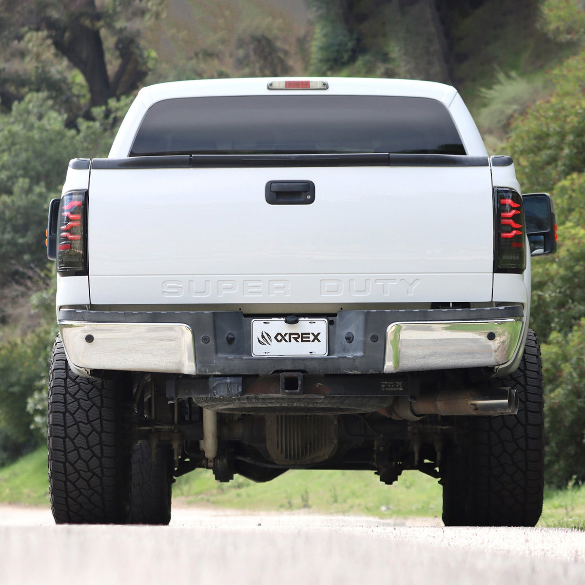 AlphaRex 99-16 Ford Super Duty / 97-03 F150 LUXX-Series LED Tail Lights Alpha-Black