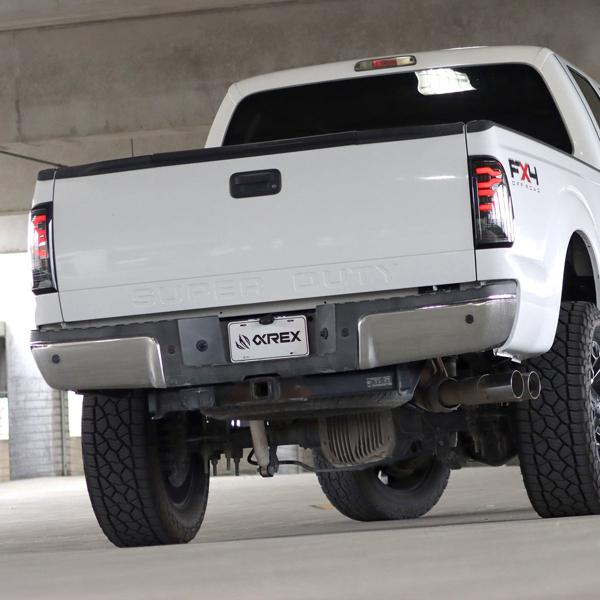 AlphaRex 99-16 Ford Super Duty / 97-03 F150 LUXX-Series LED Tail Lights Black-Red