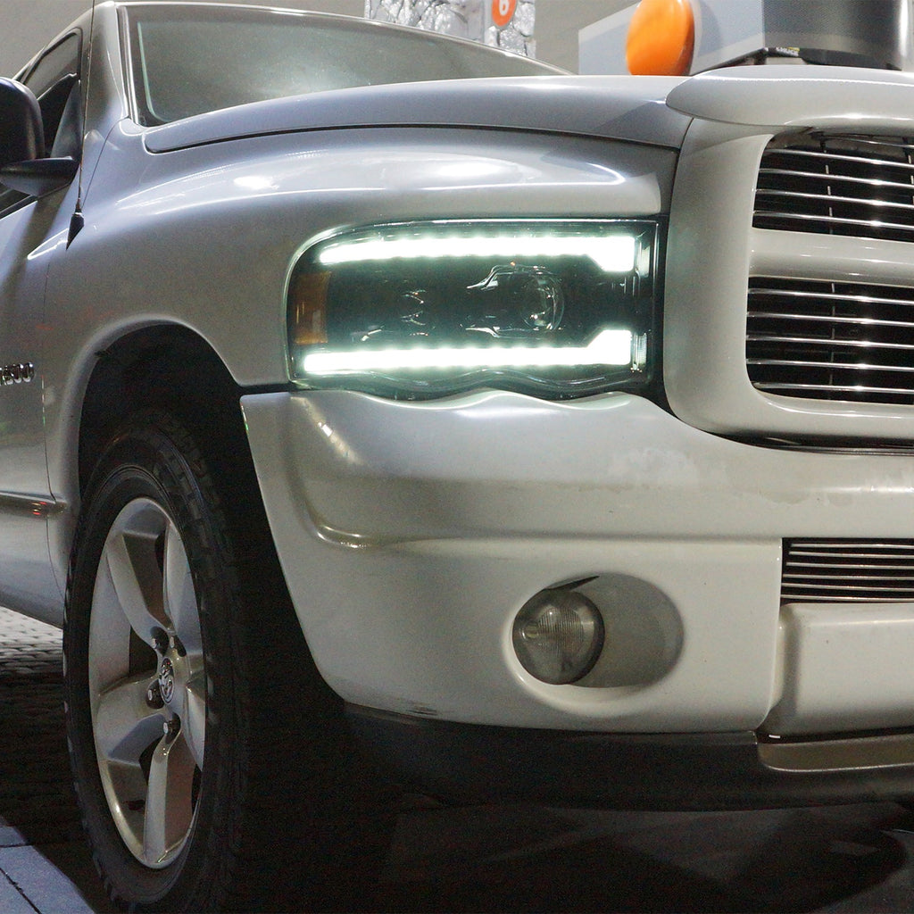 AlphaRex 02-05 Dodge Ram LUXX-Series LED Projector Headlights Chrome
