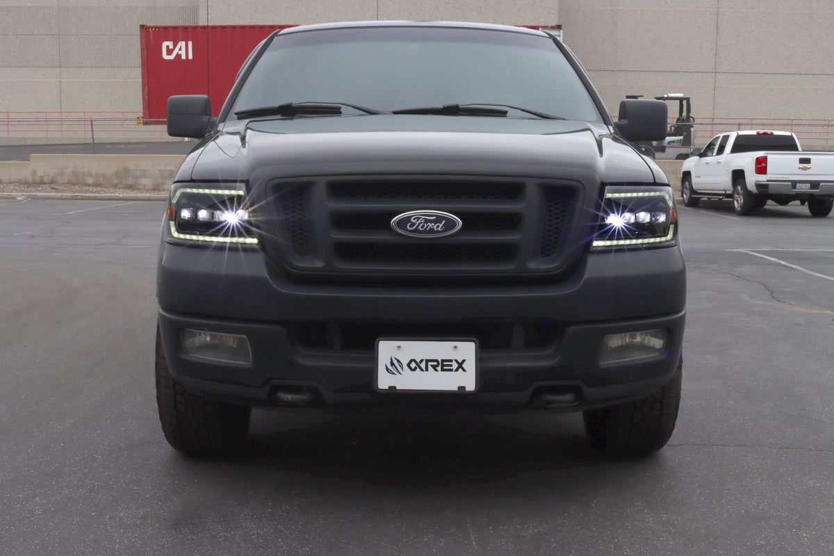 AlphaRex 04-08 Ford F150 / 06-08 Lincoln Mark LT NOVA-Series LED Projector Headlights Chrome