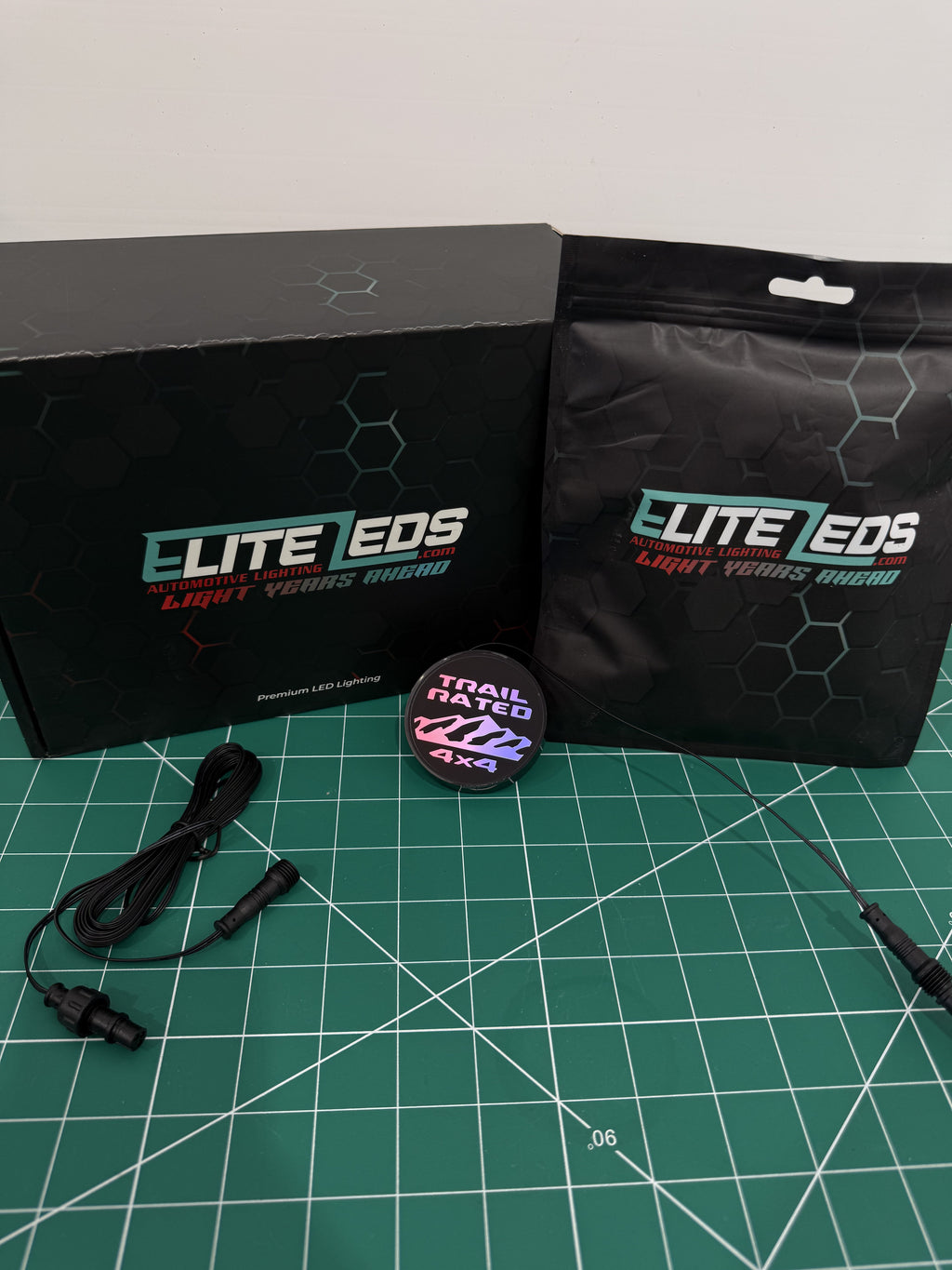 Trail Rated 4x4 LED Illuminated Badge — RGB Color Changing Emblem