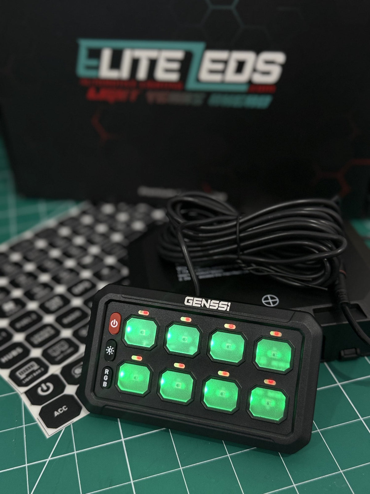 GEN-8 Switch Panel — 8-Gang RGB Backlit Control System