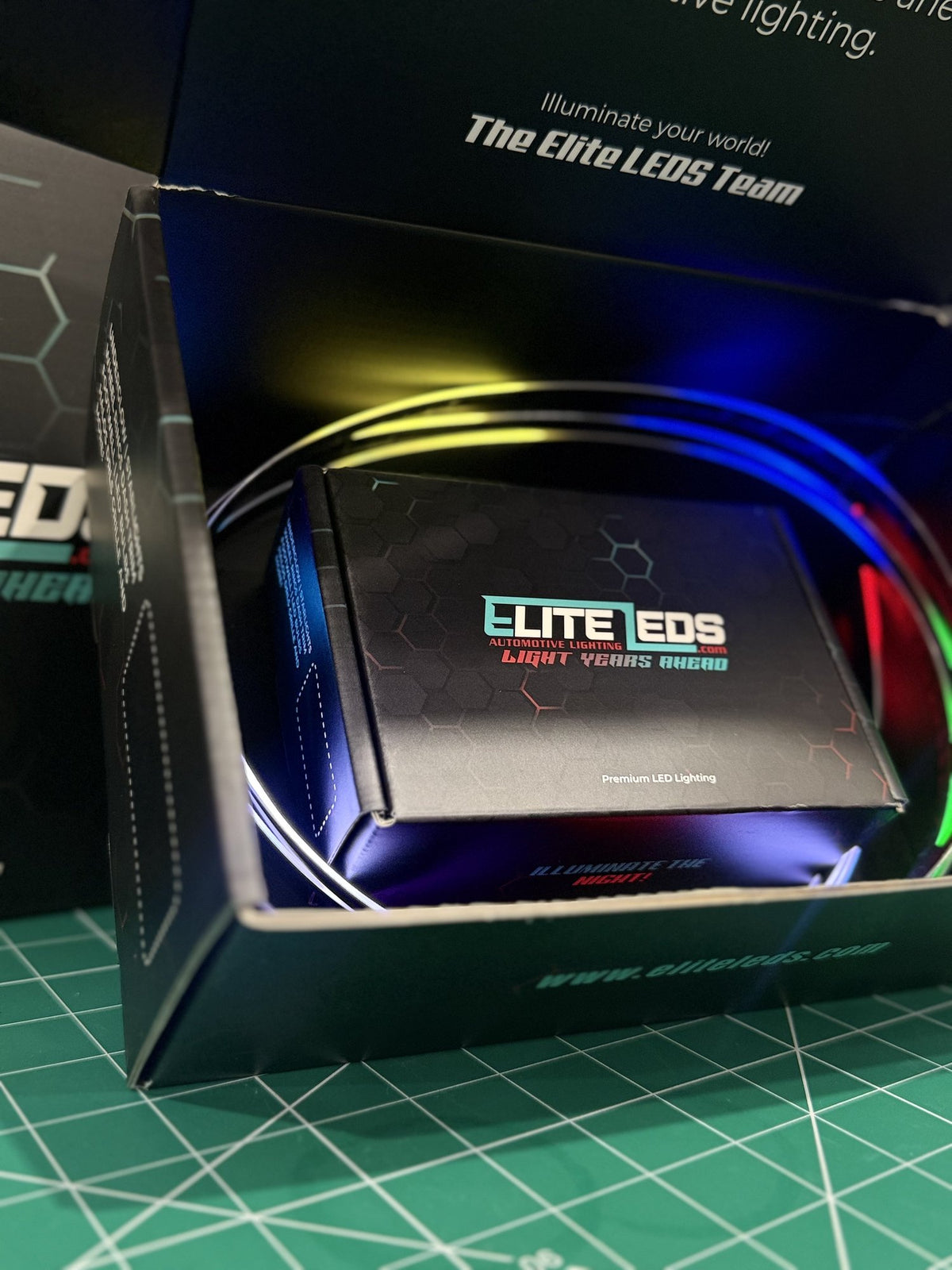 AMB-DASH-3 fiber optic ambient lighting kit components