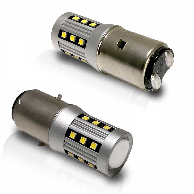 BA20D H6 100W LED Headlight Bulbs for ATV/Scooter (2 Pack)