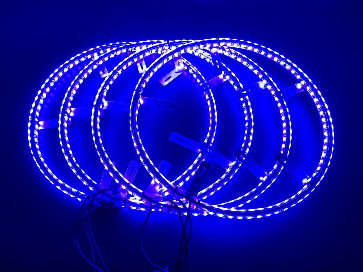 15.5" LED Wheel Ring Kit — 4-Piece RGB Double Row