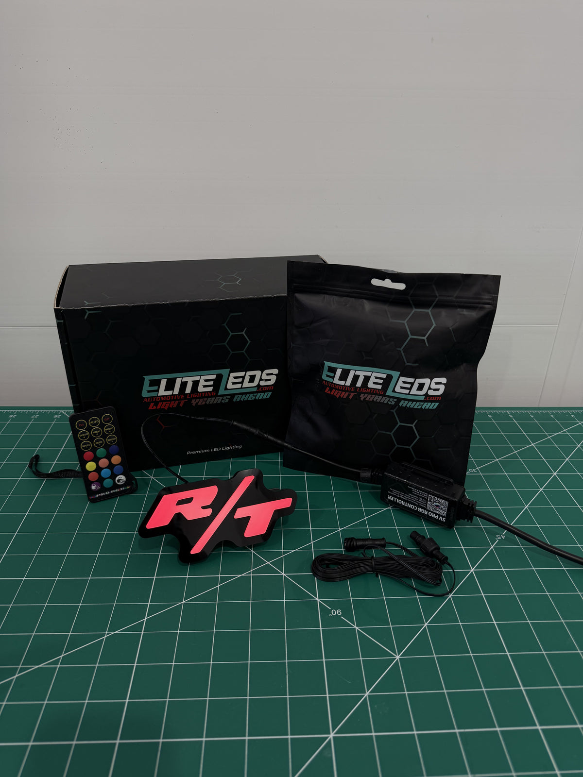 R/T LED Illuminated Badge — RGB Color Changing Emblem