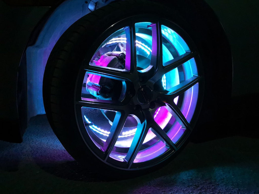 15.5" LED Wheel Ring Kit — 4-Piece RGB Double Row