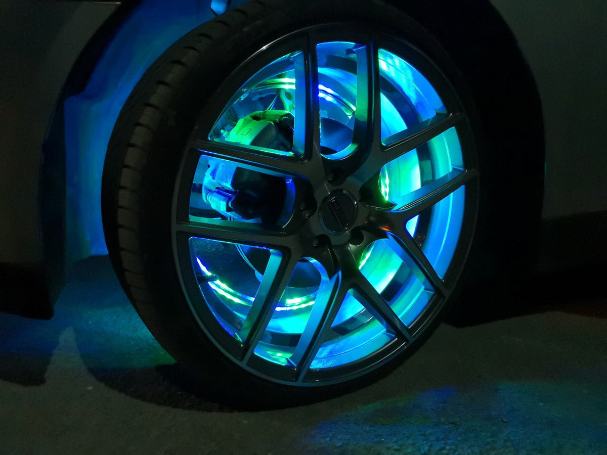 15.5" LED Wheel Ring Kit — 4-Piece RGB Double Row