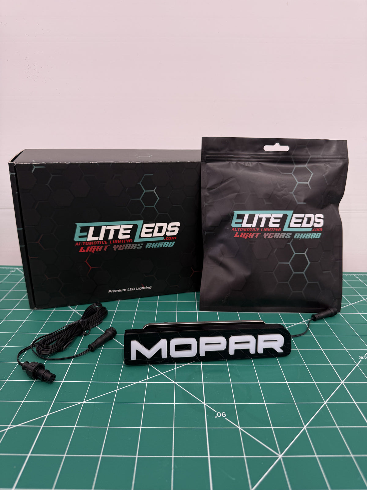 MOPAR LED Illuminated Badge — RGB Color Changing Emblem