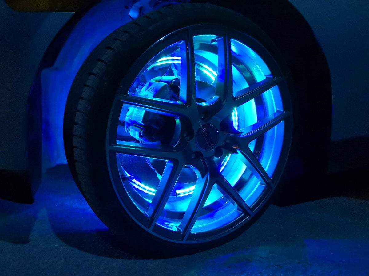 15.5" LED Wheel Ring Kit — 4-Piece RGB Double Row