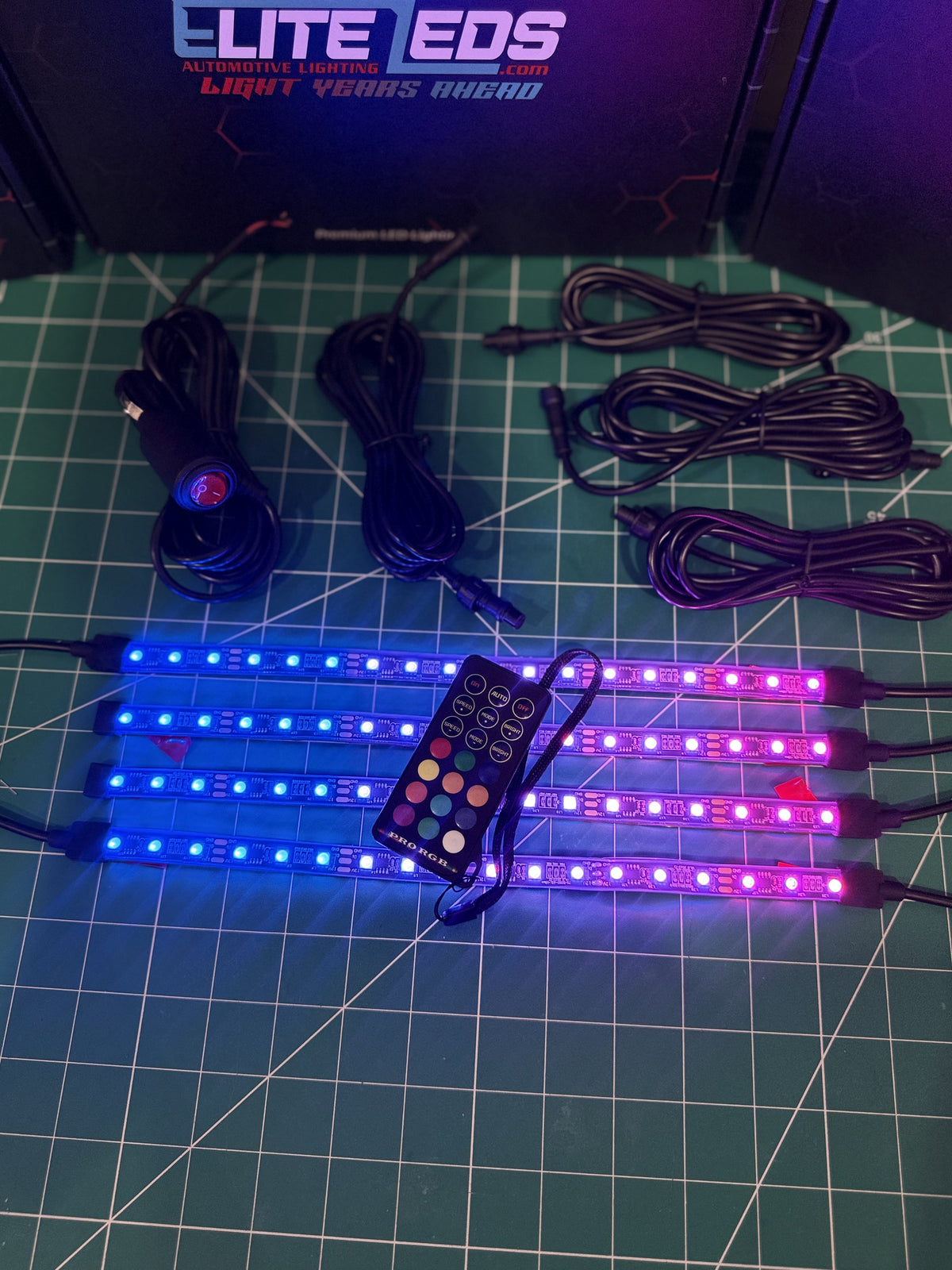 Footwell RGB LED Strip Kit (4-Piece) — Interior Floor Lighting