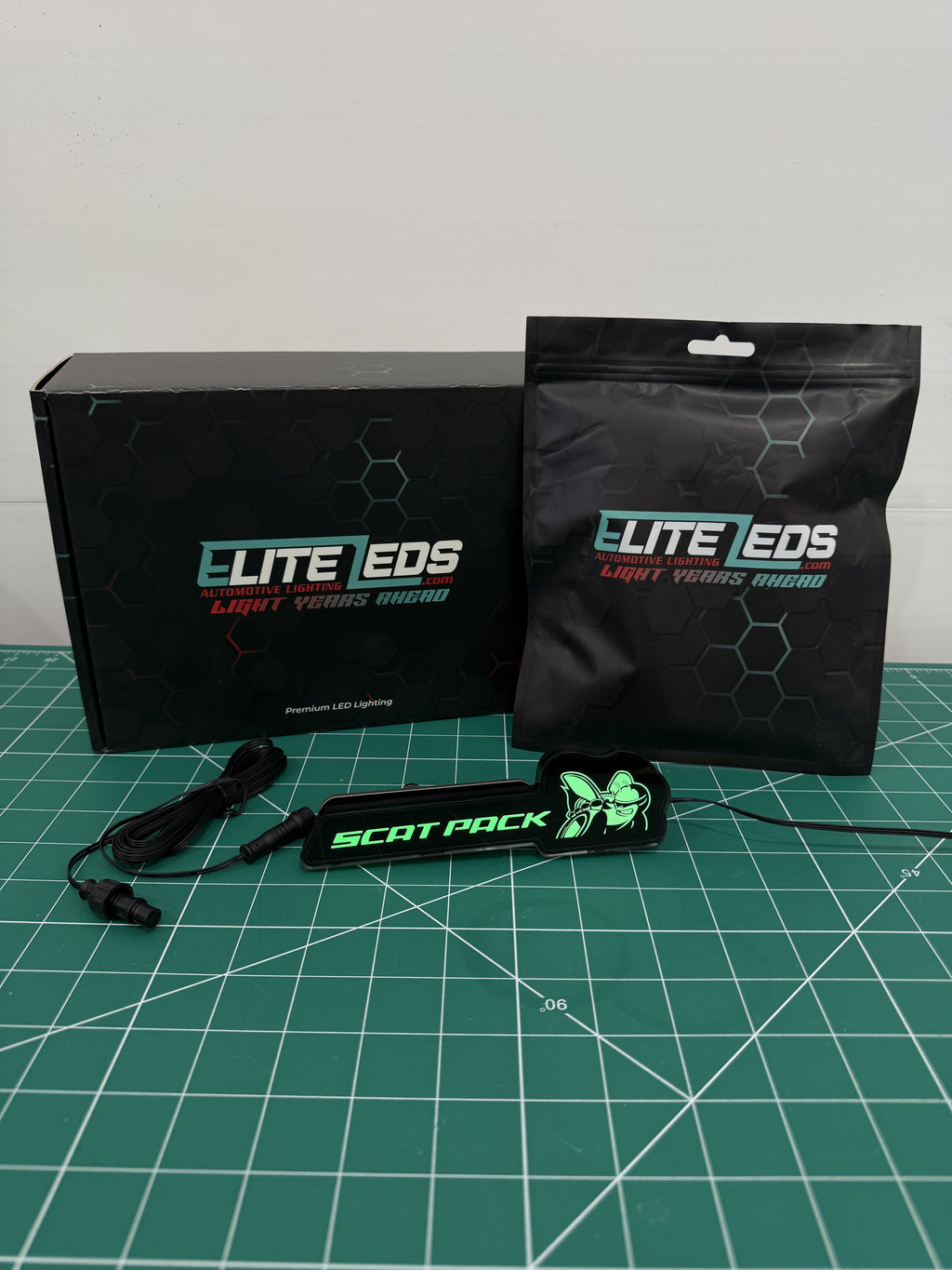 Scat Pack LED Illuminated Badge — RGB Color Changing Emblem