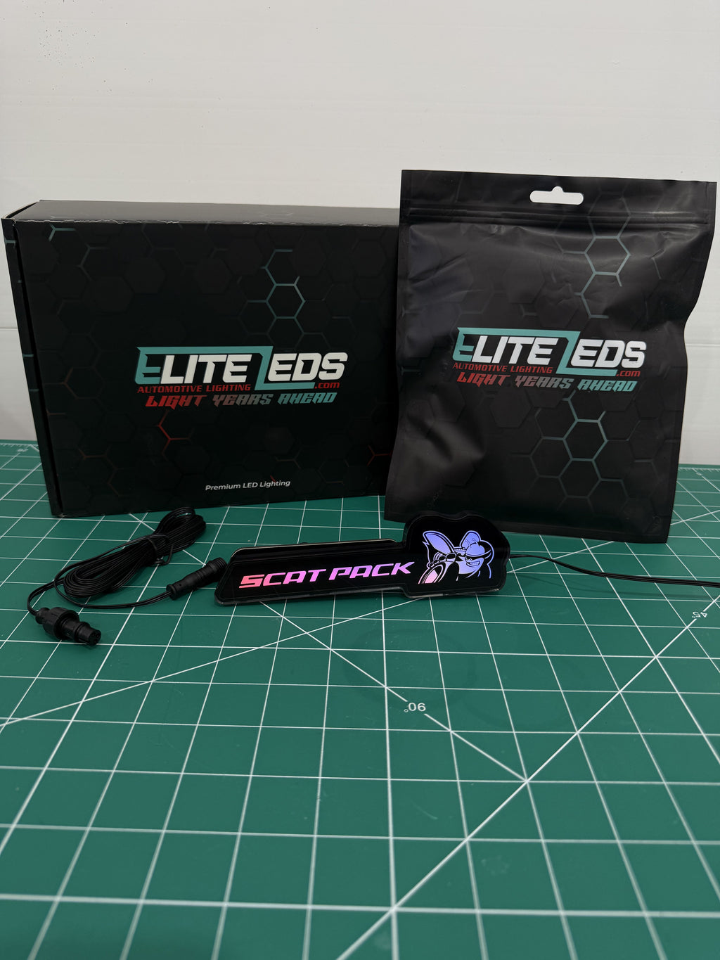 Scat Pack LED Illuminated Badge — RGB Color Changing Emblem