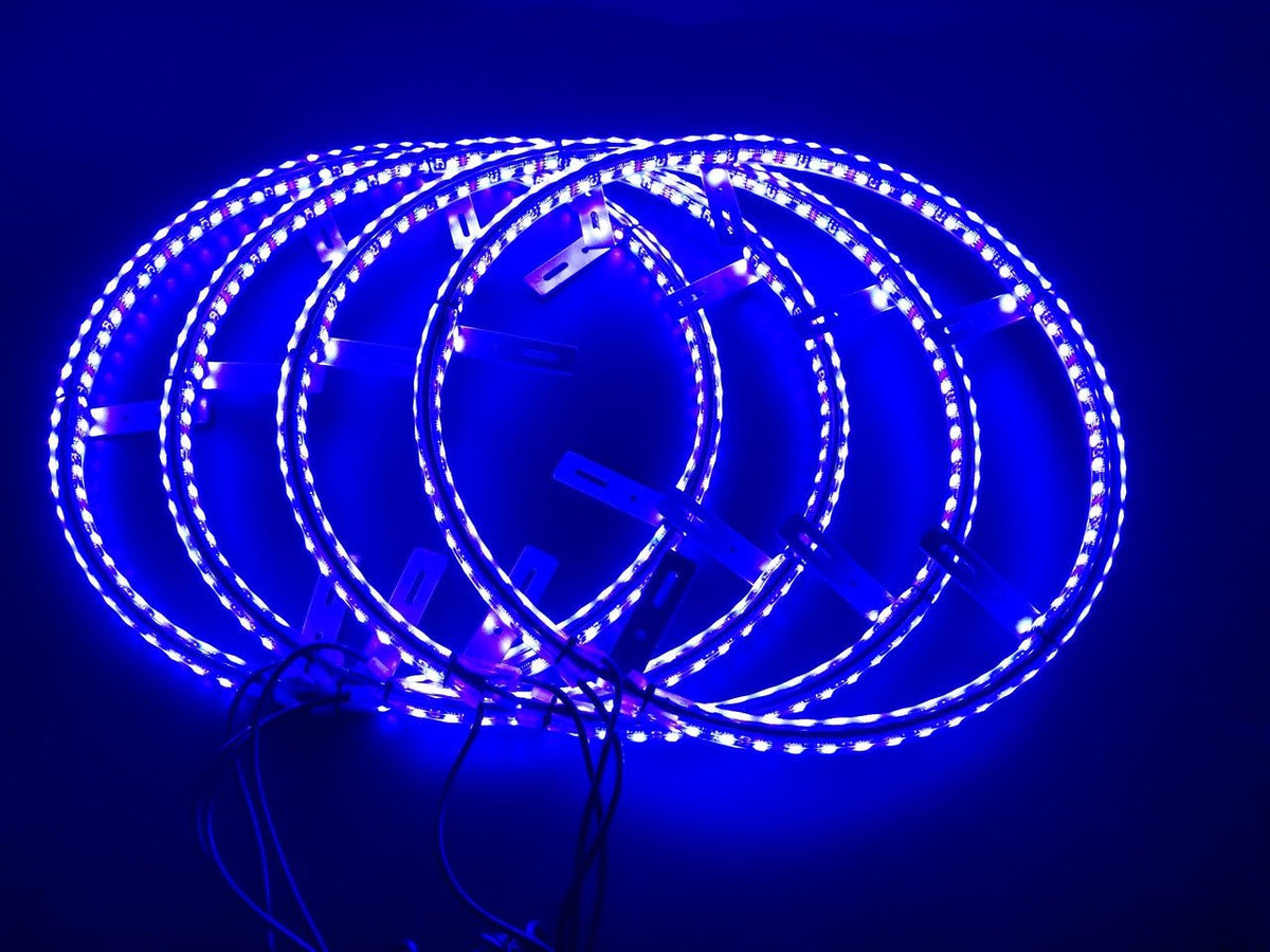 15.5" LED Wheel Ring Kit — 4-Piece RGB Double Row