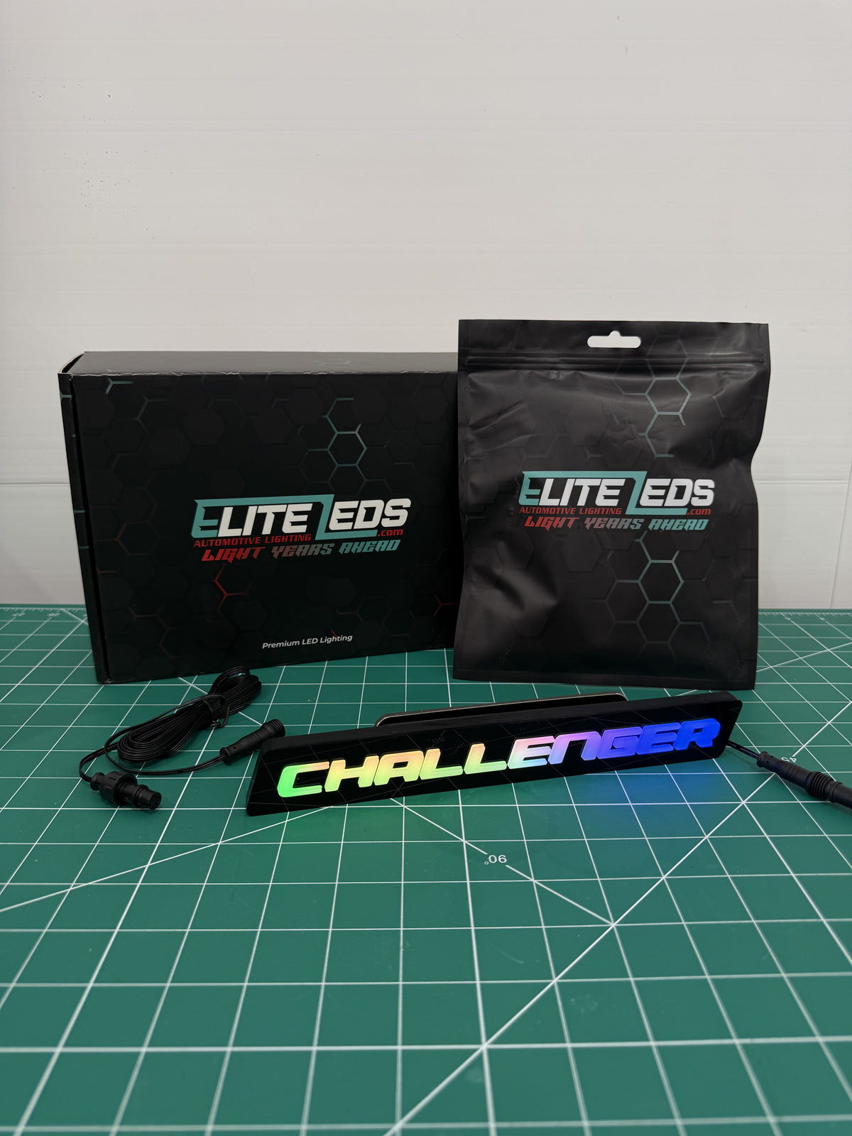 CHALLENGER LED Illuminated Badge — RGB Color Changing Emblem