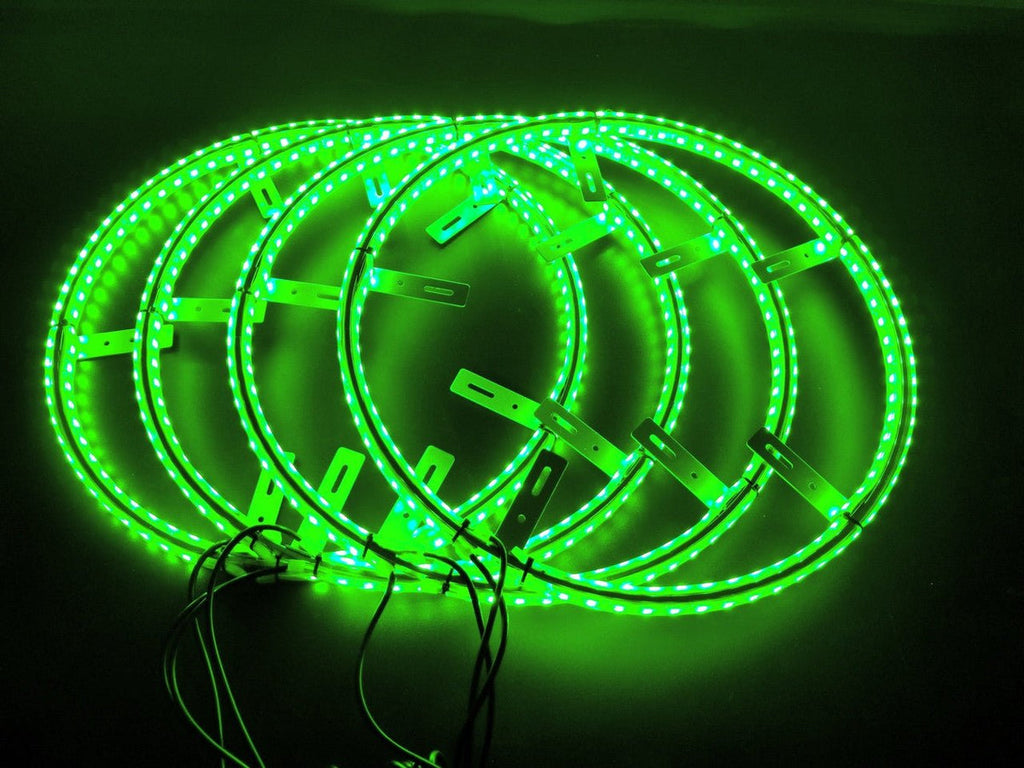 15.5" LED Wheel Ring Kit — 4-Piece RGB Double Row