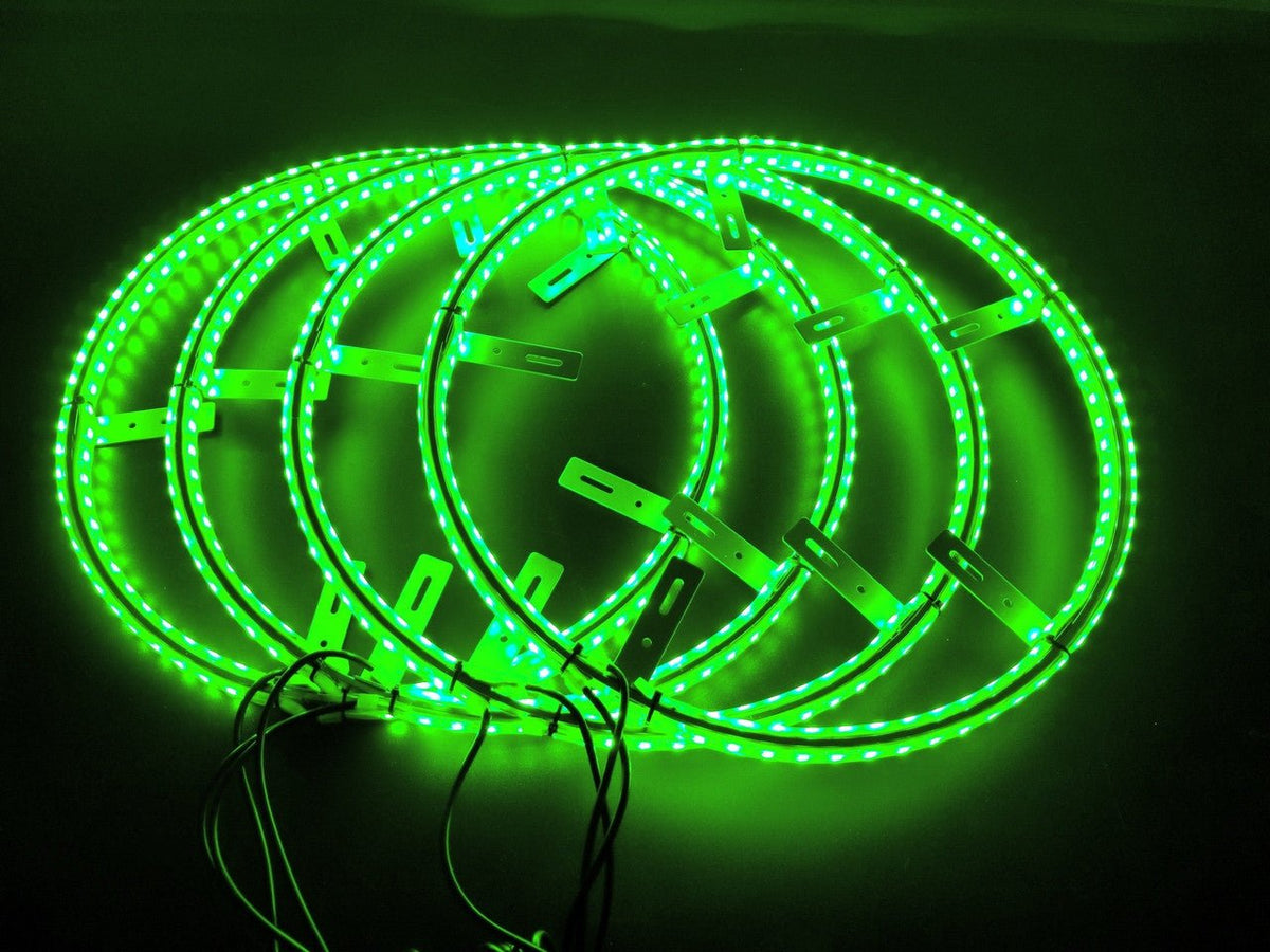 15.5" LED Wheel Ring Kit — 4-Piece RGB Double Row